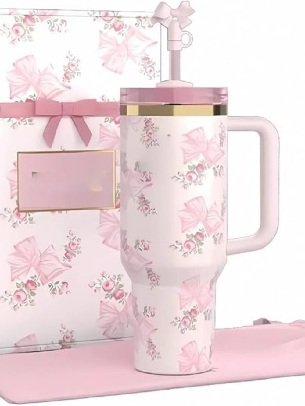 Love Shack Fancy Quencher Tumbler 40 oz Quencher H2.0 with box.40oz Tumbler with